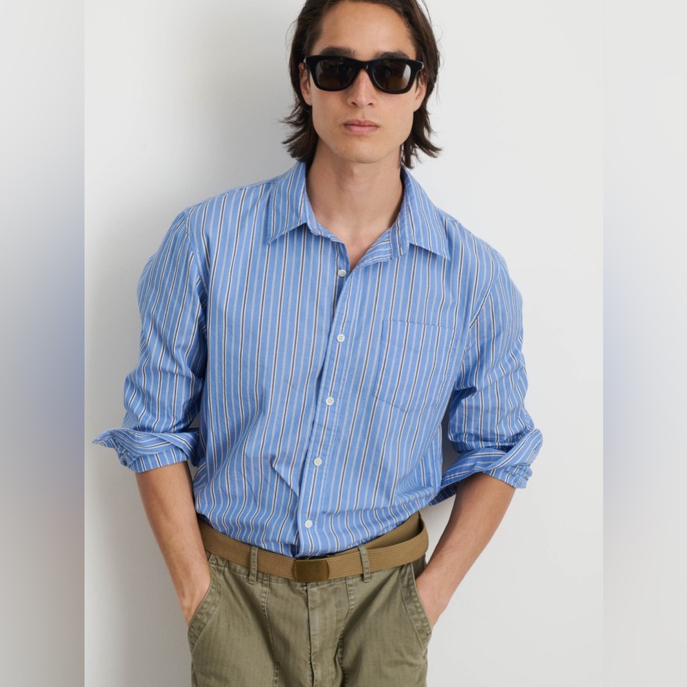 Alex Mill The Mill Shirt Button Down Long Sleeve Blue Stripe